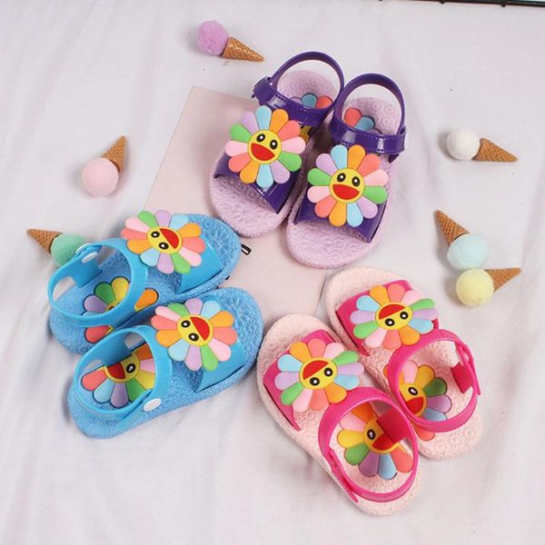 

детские плоские туфли малыш младенческой дети новорожденных девочек милый мультфильм цветочные причинно-следственные сандалии мягкая подошва, Black;red