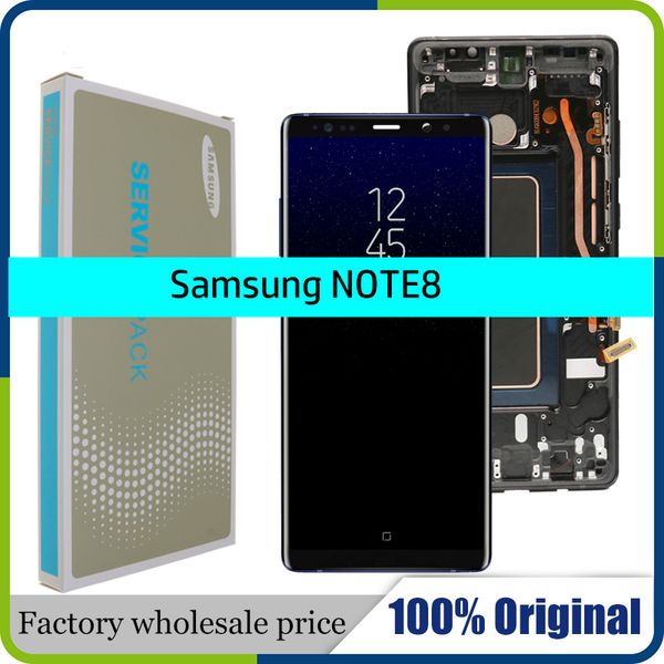 

new 6.3" original super amoled display for samsung galaxy note8 lcd n950 n950f display touch screen replacement parts+frame