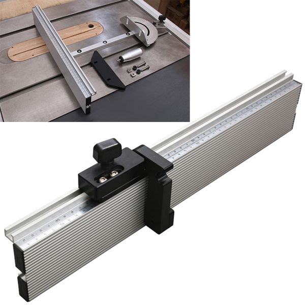 

450/600/800mm miter gauge table saw router t-track brackets angle miter gauge guide aluminium fence woodworking tools