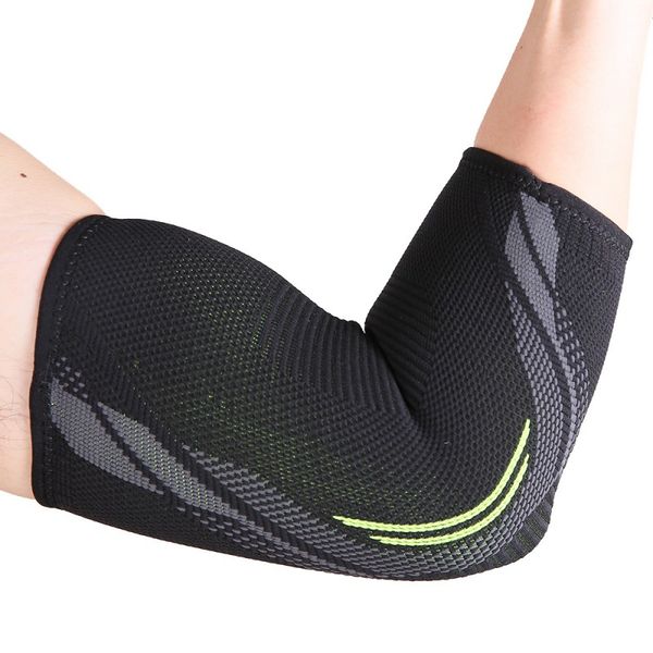 

elbow support compression elbow brace exercise weightlifting arthritis breathable arm guards running riding pads gmt601, Black