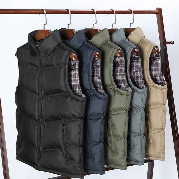 

vest coat men winter autumn male sleeveless jacket coat keep warm thicken padded down vest men muls brand cothing plus size, Black;white