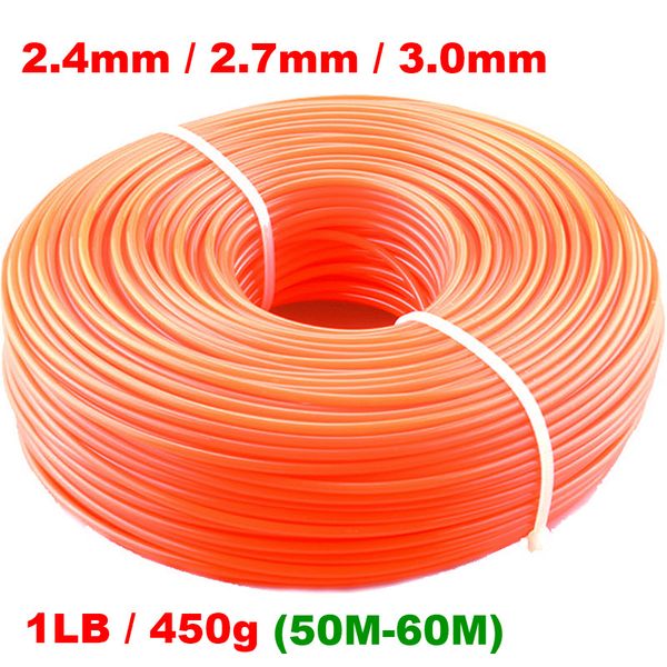 

2.4mm/2.7mm/3mm 1lb grass trimmer line strimmer brushcutter trimmer nylon rope cord line long round/square roll grass rope
