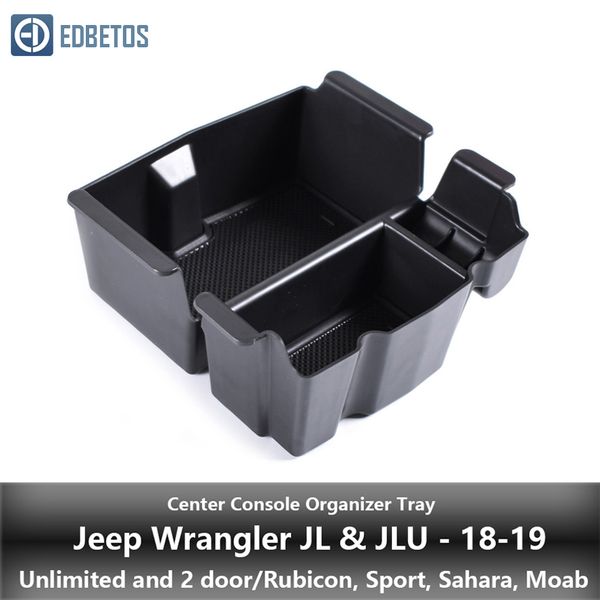 

armrest storage box for wrangler jl jlu 2018 2019 console organizer tray rubicon sport sahara moab stowing accessories