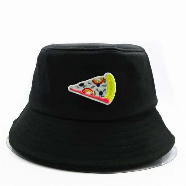

2020 new style pizza embroidery bucket hat fisherman hat outdoor travel sun cap hats for men and women 115