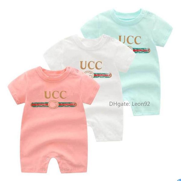 

fashion brand striped rompers toddler bodysuit outfit cotton newborn summer short sleeve romper kids designer clothes girls infant jumpsuit, Blue