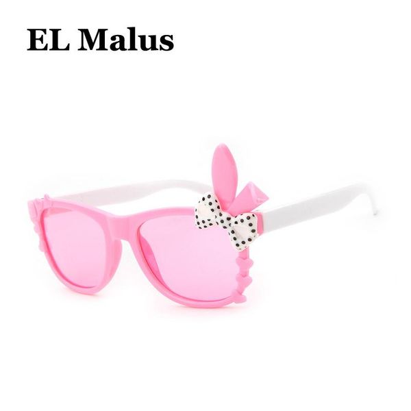

el malus]fashion square frame sunglasses rabbit ear bow children kids blue pink trendy child boys girls sun glasses oculos wsgbr
