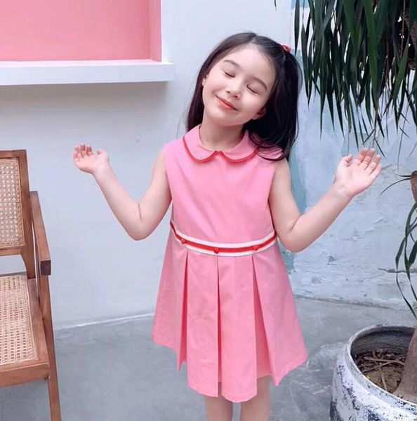 

2020 summer new children baby pleats dresses , girls princess elegant clothes 6 pieces/lot wholesale, Red;yellow