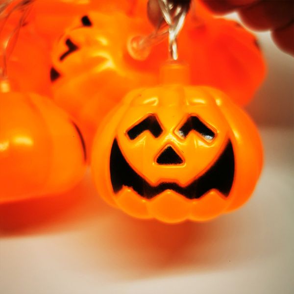 Led Halloween Pumpkin Lamp String Battery Box Arrangement Decorate