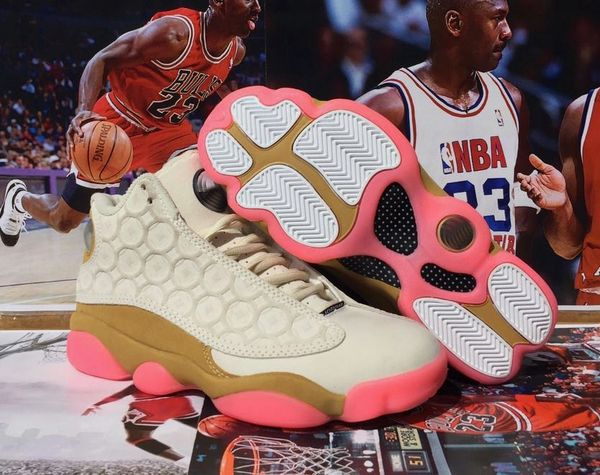 

13 white pink (egg) women's shoes new 13 gs aurora green starfish orange 13s gs playground chinese new year women basketball shoes s