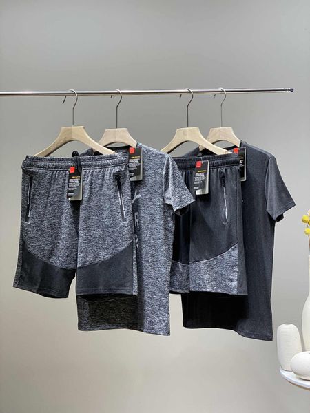 

designer men tracksuits fashion brand mens sports t shirt + shorts suits casual active tracksuit mens tees sets 2 colors size -3xl yf203143, Gray