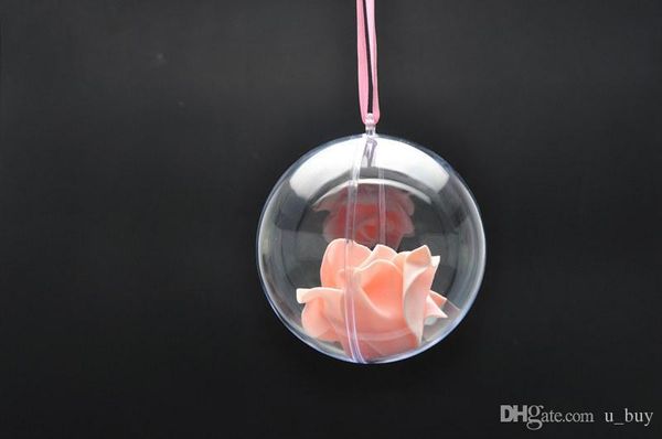 

christmas decorations openable transparent plastic christmas ball baubles 4cm to 14.6cm christmas tree ornament party holliday clear balls