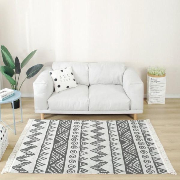 

все цвета по математике бежевый узор хлопок марокко ковер, ins популярны украшения прикроватный ковер, nordic кофе пол стол коврик