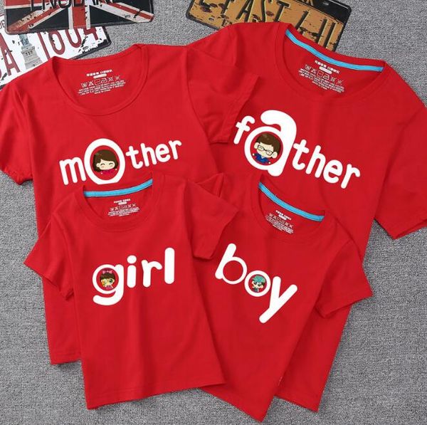 

2019 new summer parent-child wear casual solid color parent-child family wear short-sleeved t-shirt tide family matching outfits, Blue