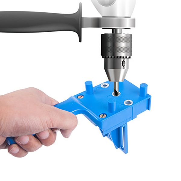 

woodworking drilling punch locator straight hole doweling jig 6/8/10mm drill bits abs plastic handheld puncher positioning tool