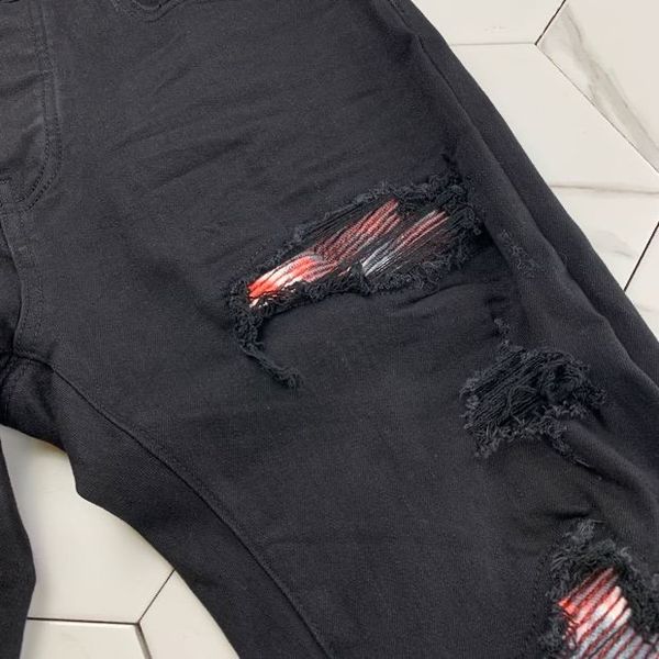 

2020 ami jeans famous brand designer jeans men fashion street wear mens biker jeans man popular pants, Blue