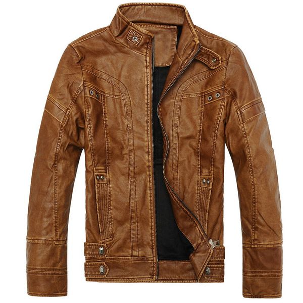 

new trend men pu leather jackets size m-3xl man winter jackets fashion motor men stylish outewear, Black