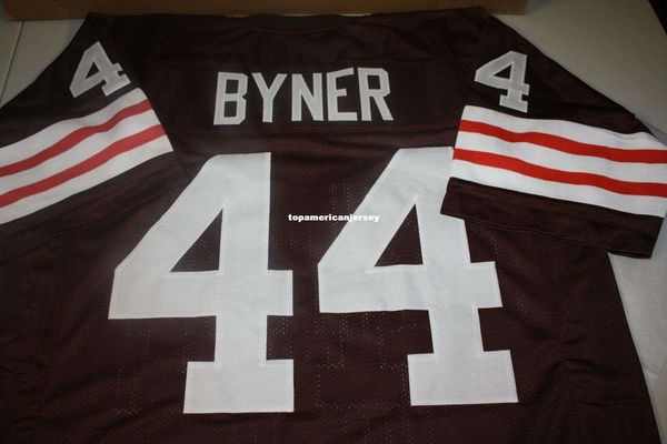 

retro earnest byner #44 custom mitchell & ness jersey stitching men's football jerseys rugby, Black;blue