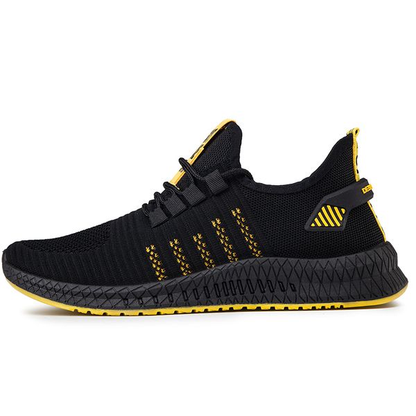 

2020 new mesh men sneakers casual shoes lac-up men shoes lightweight comfortable breathable walking sneakers zapatillas hombre, Black