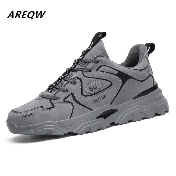 

spring and autumn wild non-slip wear-resistant comfortable men's sports shoes 2019 breathable trend light casual shoes, Black