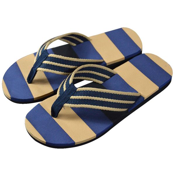 

2019 men summer slippers beach casual shoes stripe flip flops shoes male slipper indoor outdoor fashion round toe flat, Black