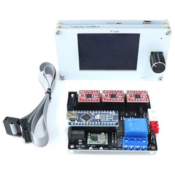 FreeshippingCnc Usb Çevrimdışı Denetleyici Diy Kesici Oyma Makinesi Aksesuarları 3 Eksen Kontrol Kurulu Tft Lcd Kontrol Pane