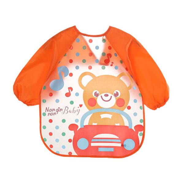 

baby bibs waterproof burp cloths lunch feeding apron boy girl toddler long sleeve bib kids cute cartoon for 1-3 years