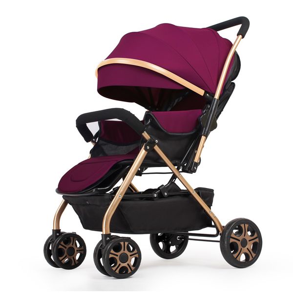 

stroller can sit reclining two-way lightweight folding high landscape four-wheel absorber trolley
