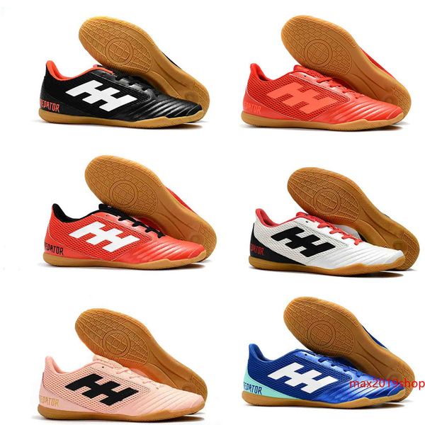 

2019 new original arrival mens turf soccer cleats indoor soccer shoes low predator 19.4 in tf football boots black blue