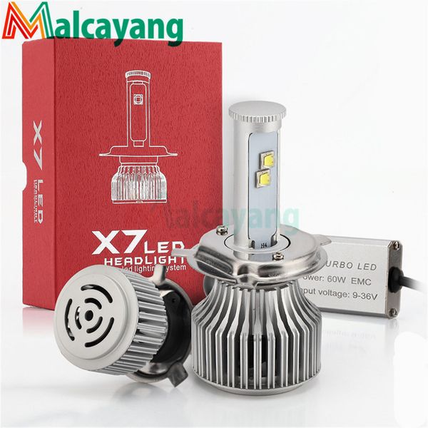 

x7 car led headlight 100w 7200lm/pair auto bulb lights h1 h3 h27 h7 h11 hb3 9006/hb4 h4 h13 9004 9007 styling lamps