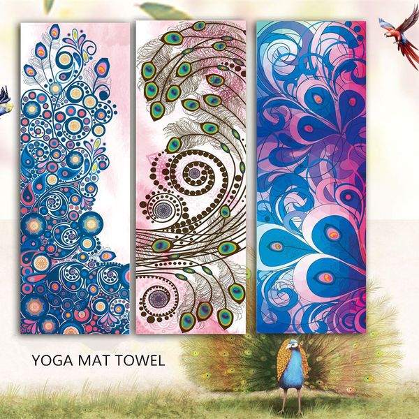 

new issue feather style yoga mat towel sport fitness gym exercise pilates workout portable training cover blanket soft towel