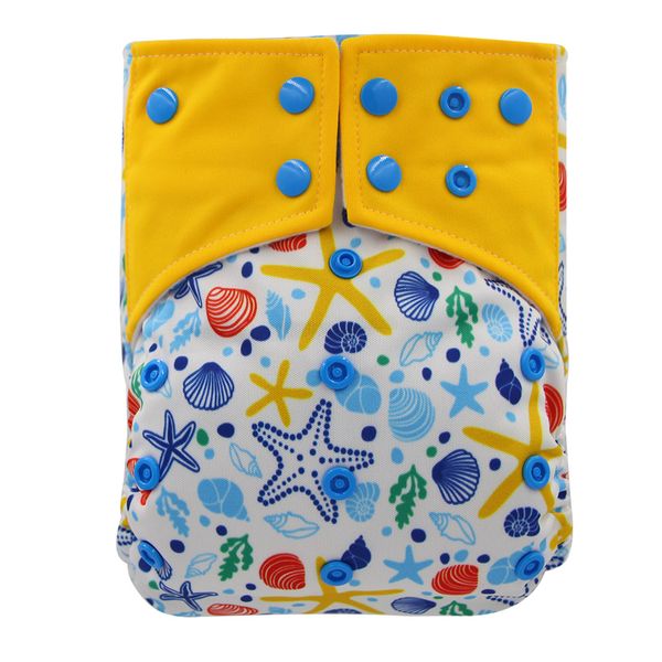 

ohbabyka baby cloth nappy ai2 bamboo charcoal double gusset pocket diapers unicorn animal print reuable baby diaper cover