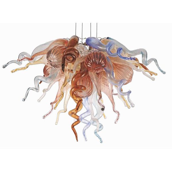 

100% handmade blown murano glass chandelier light small and murano glass led light source chihuly style house decoration chandelier