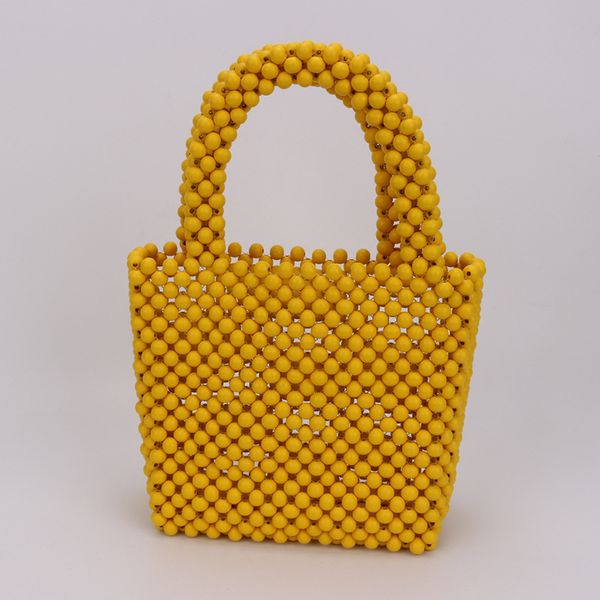 

ladies yellow balls small square wood balls fashion hand-held beads bale one bag