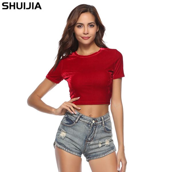 

женская дизайнерская бархатная футболка с коротким рукавом clothingu684, White