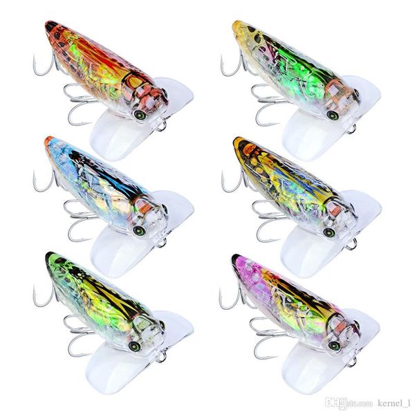 

mixed 6 color 5.5cm 8.5g cicada hard baits & lures 8# hook fishing hooks fishhooks artificial plastic bait pesca accessories