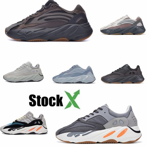 

kanye west 700 v2 wave runner vanta carbon blue black running shoes mens womens 700s inertia designer sneakers trainers #qa209