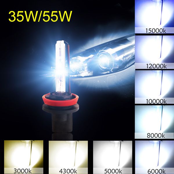 

2pcs h8 h9 h11 xenon bulb 55w 3000k 4300k 5000k 6000k 8000k 10000k 12000k auto lamp 12v car headlight xenon h11 fog lights