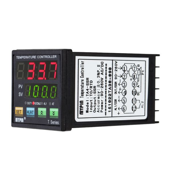 Freeshipping Digital LED PID termostato Controlador de Temperatura Termômetro SSR 2 Saída de Relé de Alarme TC / RTD termostática ferramenta de diagnóstico