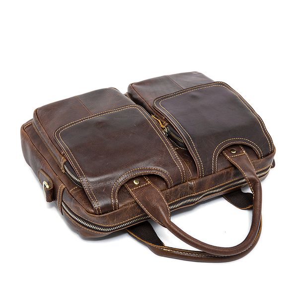 

men's briefcases cowhide leather women handbags lapbag 14 inch man genuine leather business messenger bags men shoulder bags