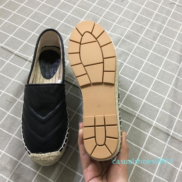 

4 colors fashion designer womens shoes ladies comfortable platform espadrille shoes designer espadrille heel height 5.5 cm size 35-40 c04, Black