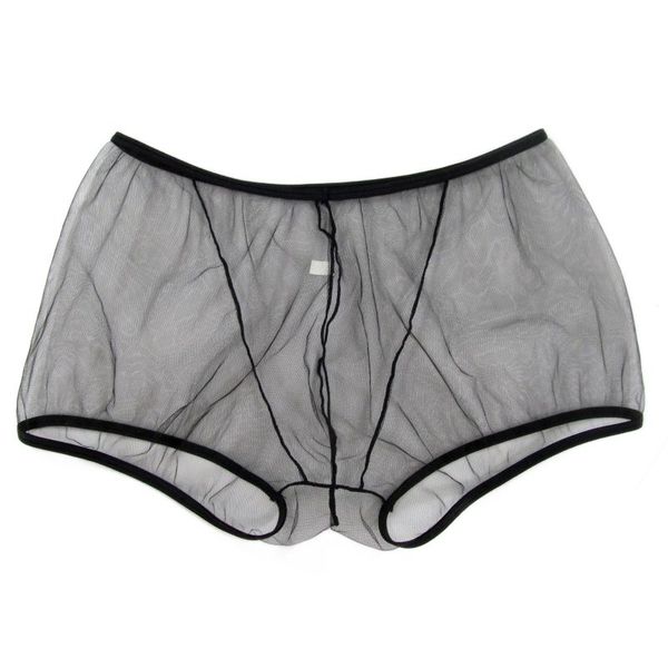 

mens c-thru tulle net boxer brief shorts g4229 see through, Black;brown