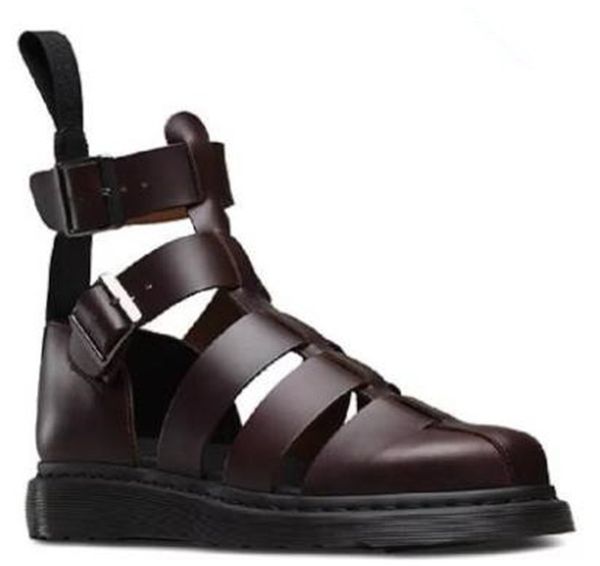 

designer gladiator mens sandals fashion cow patent leather patchwork homme shoes casual buckle strap male sandals, Black