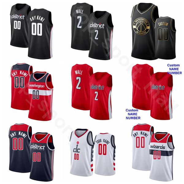 

screen print basketball davis bertans jersey troy brown jr. ish smith cj miles ian mahinmi isaac bonga city finished earned edition, Black;red