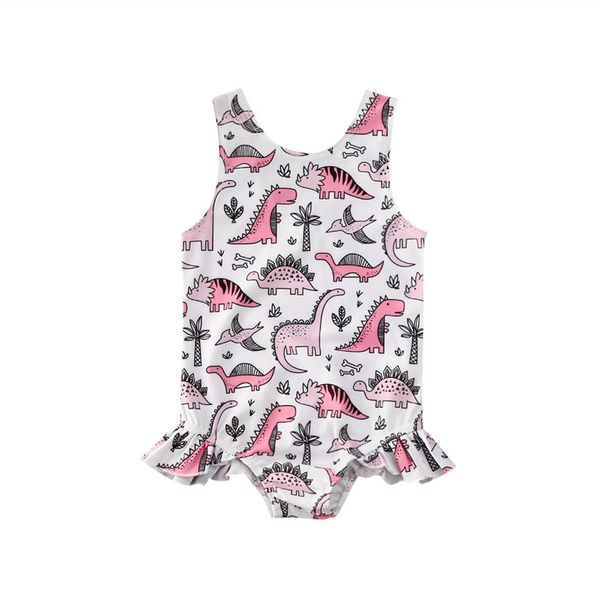 

1-5 ле деи девоки swimwear Ѭебнки динозавѬ пеаи кђпалников лео one piece кђпалник, White