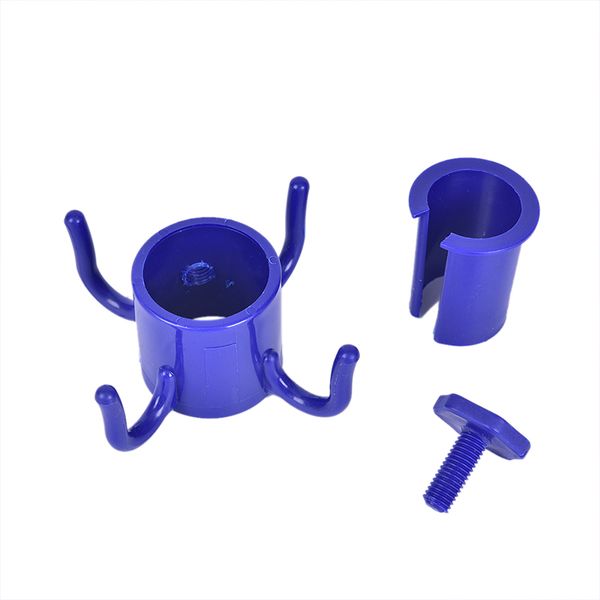 

1 pc plastic blue/white outdoor beach umbrella hook nail four legs hooks garden umbrella plastic four prongs hanger