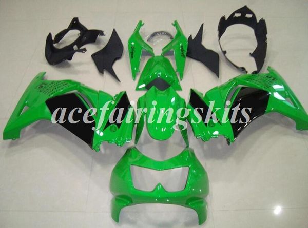 

4 gifts injection mold new abs motorcycle full fairings set fit for kawasaki ninja250r ex250 zx250r 250 2008 - 2014 body set green black