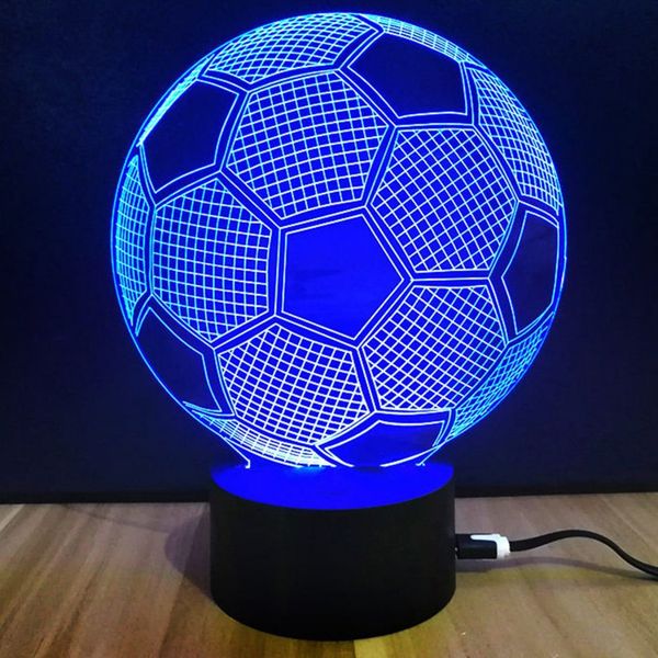 

souvenir gift colorful touch switch table desk light 3d acrylic led night light lamp acrylic atmosphere light for football fan
