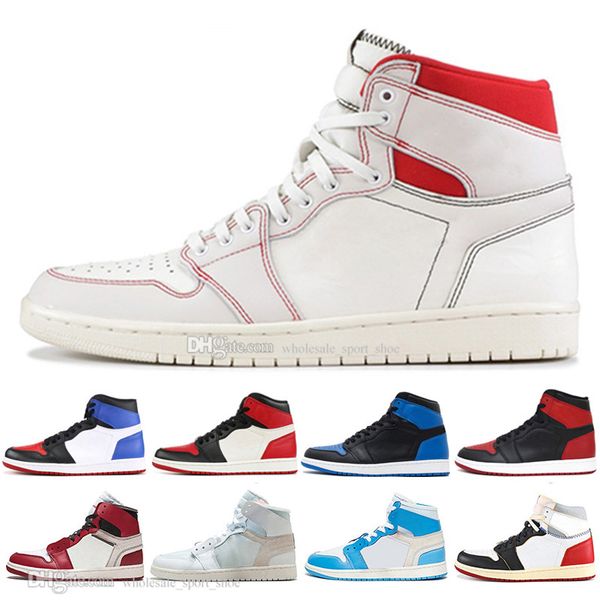 

New Phantom OG 1 Top 3 Men Basketball Shoes Chicago Bred Banned Black Toe Royal Blue 1s mens sports sneakers designer trainers