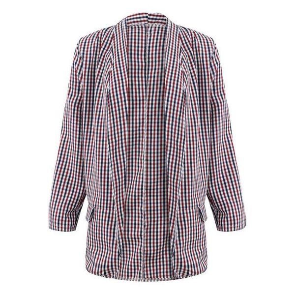 

women coat fashion casual plaid women long sleeve slim fit casual autumn jacket coat turn down collar cardigan, Black;brown