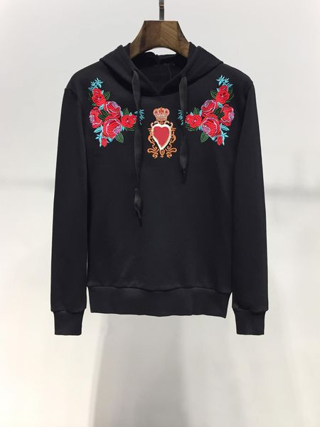 

2019 new floral print hooded long sleeve fashion sweater designer sweatshirt mens designer hoodies hip hop solid loose black plus size m-3xl